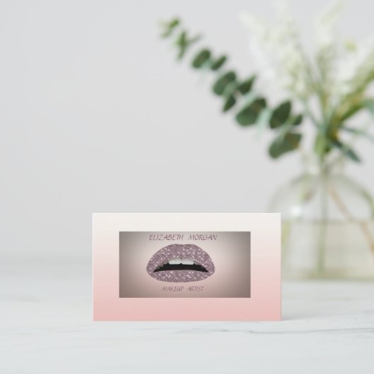 Elegant, geavanceerde, moderne lips visitekaartje (Staand voorkant)