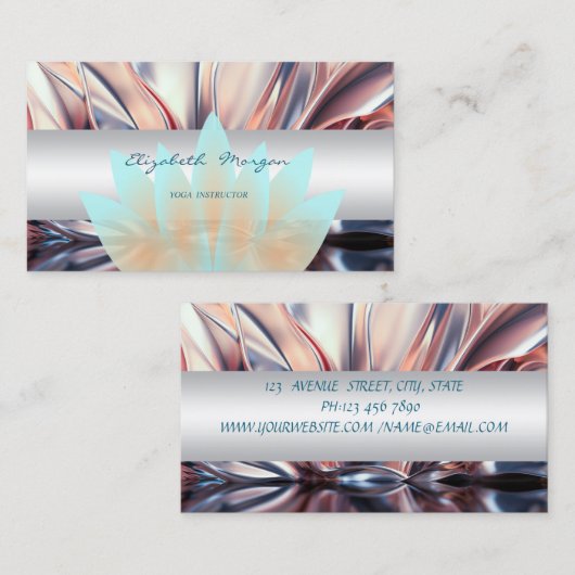 Elegant geavanceerde moderne Lotus, Abstract Visitekaartje (Voorkant / Achterkant)