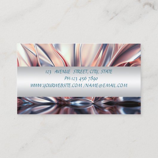 Elegant geavanceerde moderne Lotus, Abstract Visitekaartje (Achterkant)