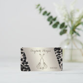 Elegant geavanceerde, moderne, luipaard afdrukken, visitekaartje (Staand voorkant)