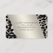 Elegant geavanceerde, moderne, luipaard afdrukken, visitekaartje (Achterkant)