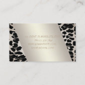 Elegant geavanceerde, moderne, luipaard afdrukken, visitekaartje (Achterkant)
