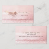 Elegant geavanceerde moderne roze bokeh-as visitekaartje (Voorkant / Achterkant)