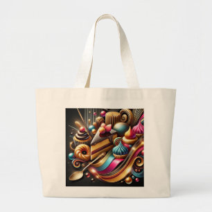 Elegant gebak & bakken thema، Perfect voor bakkers Grote Tote Bag