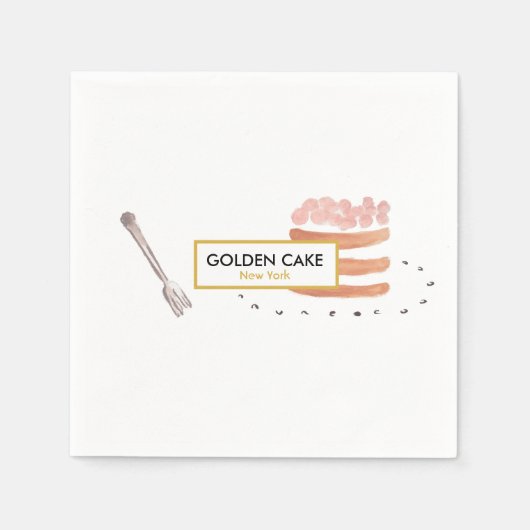 Elegant gebak/bakkerij/café servetten (Voorkant)