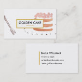 Elegant gebak/bakkerij/dessert Visitekaartje (Voorkant / Achterkant)