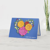 Elegant gebeeldhouwd Floral Heart Love Kaart (Voorkant)
