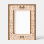 Elegant gebladerte & bloemenrand gegraveerde lijstjes (Voorkant)