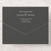 Elegant gebladerte gepersonaliseerde bruiloft all in one uitnodiging (Achterzijde)