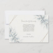 Elegant gebladerte modern bedankkaart (Achterkant)