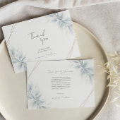 Elegant gebladerte modern bedankkaart