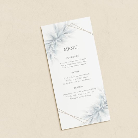Elegant gebladerte modern menu