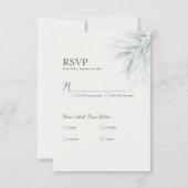 Elegant gebladerte modern RSVP kaartje (Voorkant)
