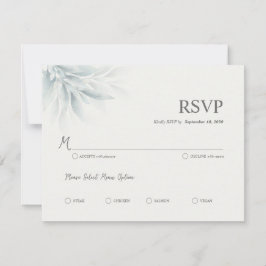 Elegant gebladerte modern RSVP kaartje