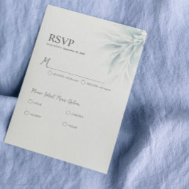 Elegant gebladerte modern RSVP kaartje