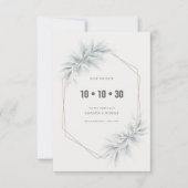 Elegant gebladerte modern save the date (Voorkant)