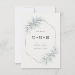 Elegant gebladerte modern save the date