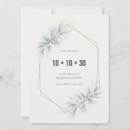 Elegant gebladerte modern save the date