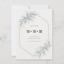 Elegant gebladerte modern save the date