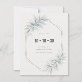 Elegant gebladerte modern save the date