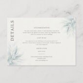 Elegant gebladerte Moderne details Informatiekaartje (Voorkant)