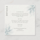 Elegant gebladerte Moderne details Informatiekaartje (Voorkant)