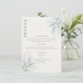 Elegant gebladerte Moderne details Informatiekaartje (Staand voorkant)