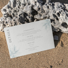 Elegant gebladerte Moderne details Informatiekaartje