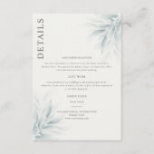 Elegant gebladerte Moderne details Informatiekaartje (Voorkant)