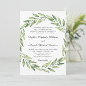 Elegant gebladerte | ouders die trouwen hosten kaart (Staand voorkant)