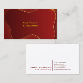 Elegant gebogen Abstract goudrood Visitekaartje