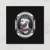 Elegant gebogen Man Square Vierkante Visitekaartje (Voorkant)