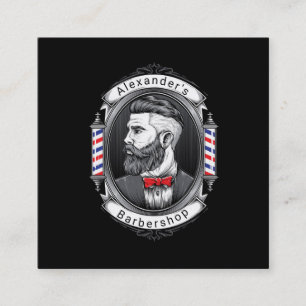 Elegant gebogen Man Square Vierkante Visitekaartje