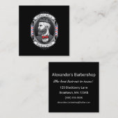 Elegant gebogen Man Square Vierkante Visitekaartje (Voorkant / Achterkant)