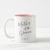Elegant gebogen | Moeder van de Groom Tweekleurige Koffiemok (Links)