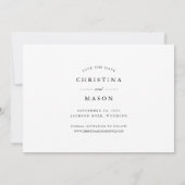 Elegant gebogen | Volledige foto Save The Date (Achterkant)