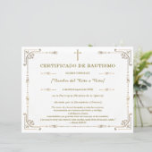 Elegant Geboorteakte Certificaat (Staand voorkant)