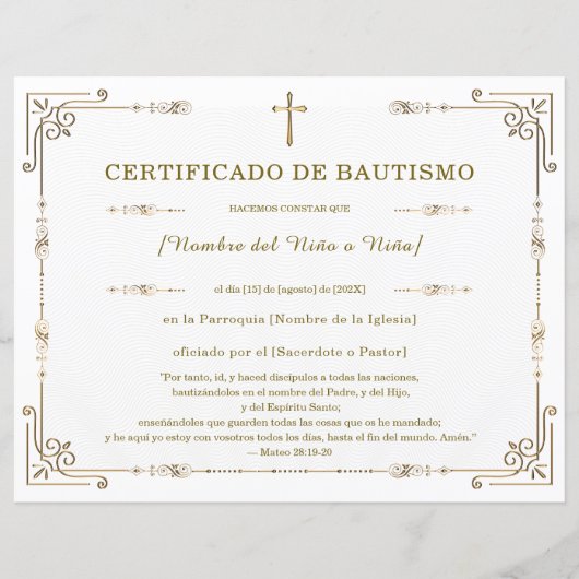 Elegant Geboorteakte Certificaat (Voorkant)