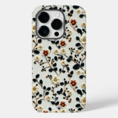 Elegant Geborduurd Botanisch Bloempatroon Case-Mate iPhone Case (Achterkant)