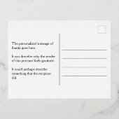 Elegant, geborduurd "DANK JE" Folie Briefkaart (Achterkant)