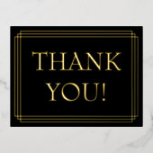 Elegant, geborduurd "DANK JE" Folie Briefkaart (Voorkant)