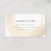 Elegant geborsteld | bladgoudpatroon visitekaartje (Achterkant)