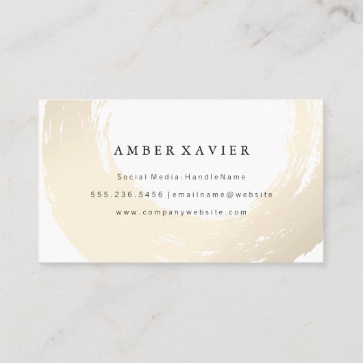 Elegant geborsteld | bladgoudpatroon visitekaartje (Achterkant)