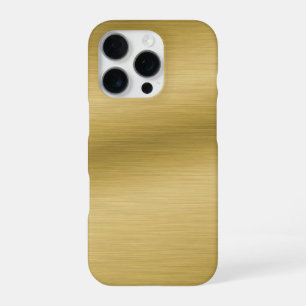 Elegant Geborsteld Goud iPhone 16 Pro Hoesje