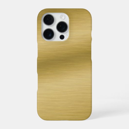 Elegant Geborsteld Goud iPhone Hoesje (Achterkant)