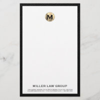 Elegant Geborsteld Goud Monogram Initiaal Logo