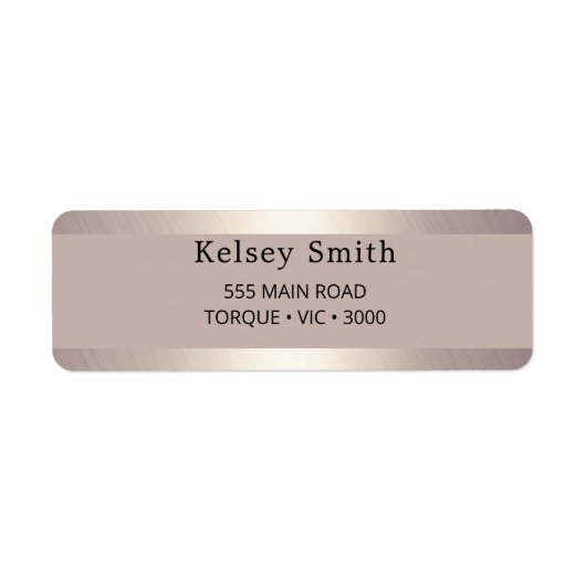 Elegant geborsteld gouden metalen Lijst Etiket (Voorkant)