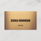 Elegant geborsteld gouden Visitekaartje (Voorkant)