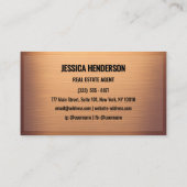 Elegant geborsteld koperen Visitekaartje (Achterkant)