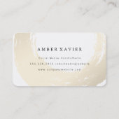 Elegant geborsteld met monogram visitekaartje (Achterkant)